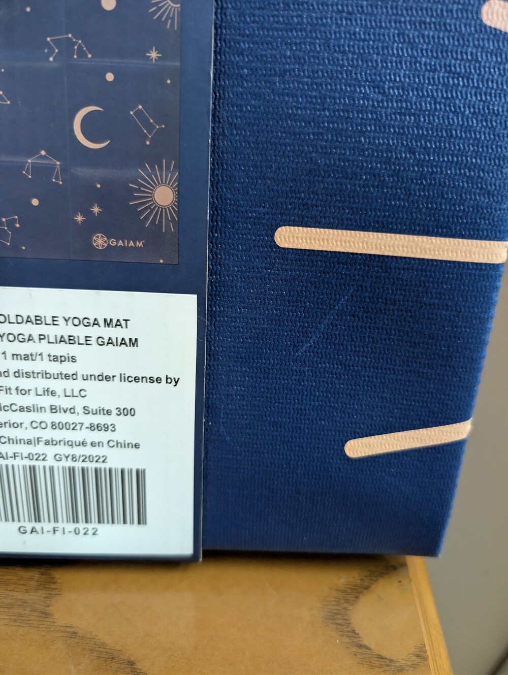 Sun Moon Constellations GAIAM Yoga Mat Foldable and Compact NWT - Picture 4 of 4
